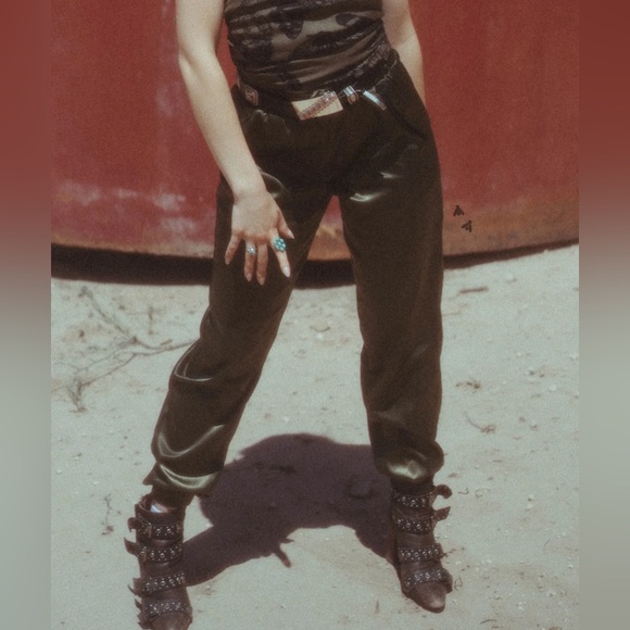 Satin Django Joggers - Saguaro - Picture 1 of 10